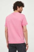 Бавовняна футболка Lacoste колір рожевий візерунок