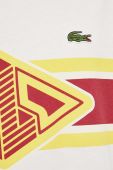 Бавовняна футболка Lacoste колір бежевий з принтом (3295262)