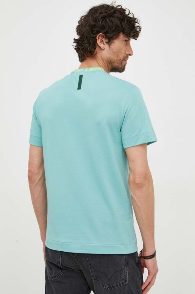 Футболка Lacoste чоловічий з аплікацією колір зелений фото 3