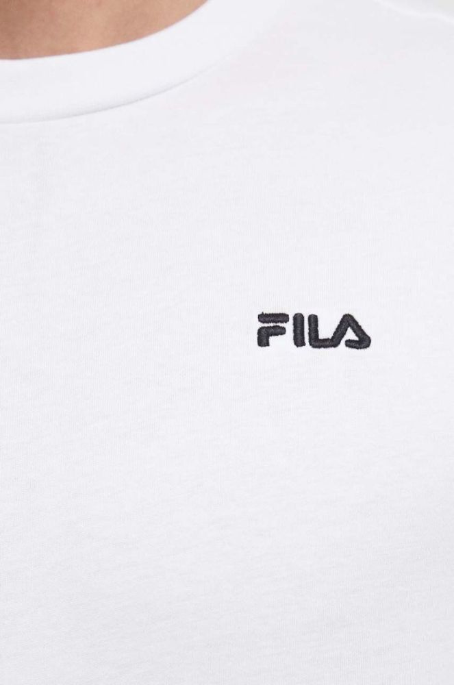 Бавовняна футболка Fila колір білий однотонний фото 5