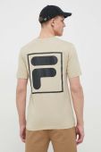 Бавовняна футболка Fila колір бежевий з принтом (3029521)
