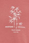 Бавовняна футболка Mustang колір червоний з принтом (3320492)