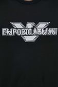 Бавовняна футболка Emporio Armani колір чорний з аплікацією (2955723)