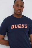 Футболка Guess чоловічий колір синій з принтом (3145591)