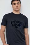 Футболка Emporio Armani чоловічий колір синій з аплікацією (2955762)