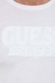 Бавовняна футболка Guess колір білий з аплікацією (2980981)