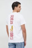 Бавовняна футболка Guess колір білий з принтом (3075981)