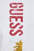 Бавовняна футболка Guess колір білий з принтом (3075981)