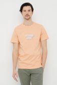 Бавовняна футболка Guess колір помаранчевий з аплікацією (3194779)