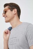 Бавовняна футболка Tommy Hilfiger колір сірий з принтом (3040485)