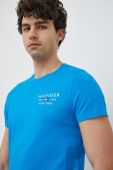 Бавовняна футболка Tommy Hilfiger з принтом колір блакитний (3015891)