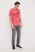 Бавовняна футболка Tommy Hilfiger колір рожевий з аплікацією