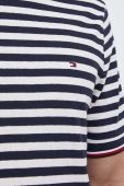 Футболка з домішкою льону Tommy Hilfiger колір синій візерунок