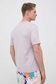 Бавовняна футболка Kappa колір фіолетовий однотонний