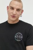 Бавовняна футболка Billabong колір чорний з принтом (3091954)