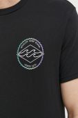 Бавовняна футболка Billabong колір чорний з принтом (3091954)