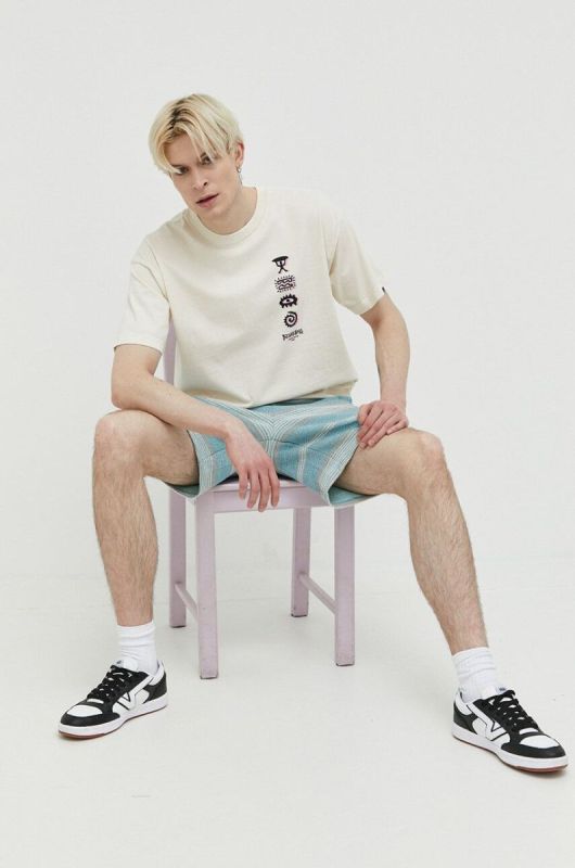 Бавовняна футболка Billabong колір бежевий з принтом (3141618) фото 2