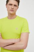 Футболка Guess чоловічий колір зелений однотонний (3174525)
