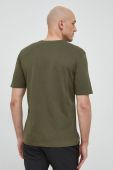 Бавовняна футболка Sisley колір зелений однотонний (2986049)