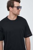 Бавовняна футболка Sisley колір чорний однотонний (3152106)