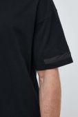 Бавовняна футболка Sisley колір чорний однотонний (3152106)