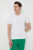 Бавовняна футболка Sisley колір білий однотонний (3235026)