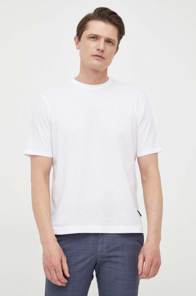 Бавовняна футболка Sisley колір білий однотонний (3239411)