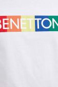 Бавовняна футболка United Colors of Benetton колір білий з принтом (3154687)