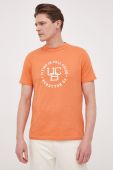 Бавовняна футболка United Colors of Benetton колір помаранчевий з принтом (3129750)