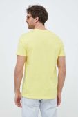 Бавовняна футболка United Colors of Benetton колір жовтий з принтом (3154718)