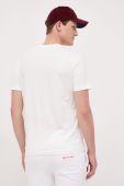 Бавовняна футболка United Colors of Benetton колір білий візерунок (3189108)