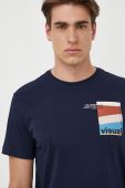 Бавовняна футболка United Colors of Benetton колір синій з принтом (3189113)