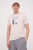 Бавовняна футболка United Colors of Benetton колір рожевий візерунок