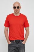 Бавовняна футболка United Colors of Benetton колір червоний однотонний