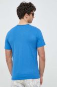 Бавовняна футболка United Colors of Benetton однотонний колір блакитний (3062992)