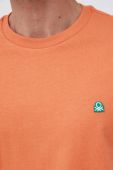 Бавовняна футболка United Colors of Benetton колір помаранчевий однотонний (3137623)