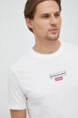 Бавовняна футболка United Colors of Benetton колір білий з принтом (2926580)