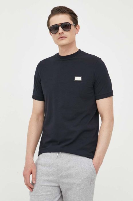 Футболка Karl Lagerfeld чоловічий колір синій однотонний (3225244)