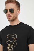 Футболка Karl Lagerfeld чоловічий колір чорний з принтом (3387983)