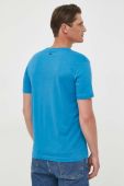 Бавовняна футболка United Colors of Benetton з принтом колір блакитний (3304267)