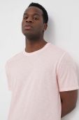 Бавовняна футболка United Colors of Benetton колір рожевий однотонний (3300693)