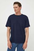 Бавовняна футболка United Colors of Benetton колір синій однотонний (3304282)