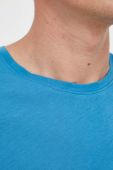 Бавовняна футболка United Colors of Benetton однотонний колір блакитний (3304302)