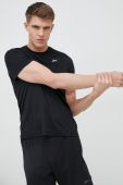 Бігова футболка Reebok колір чорний з принтом