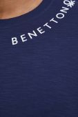 Бавовняна футболка lounge United Colors of Benetton колір синій з принтом