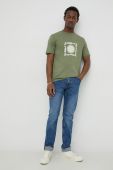Бавовняна футболка Marc O'Polo колір зелений з принтом (3065604)