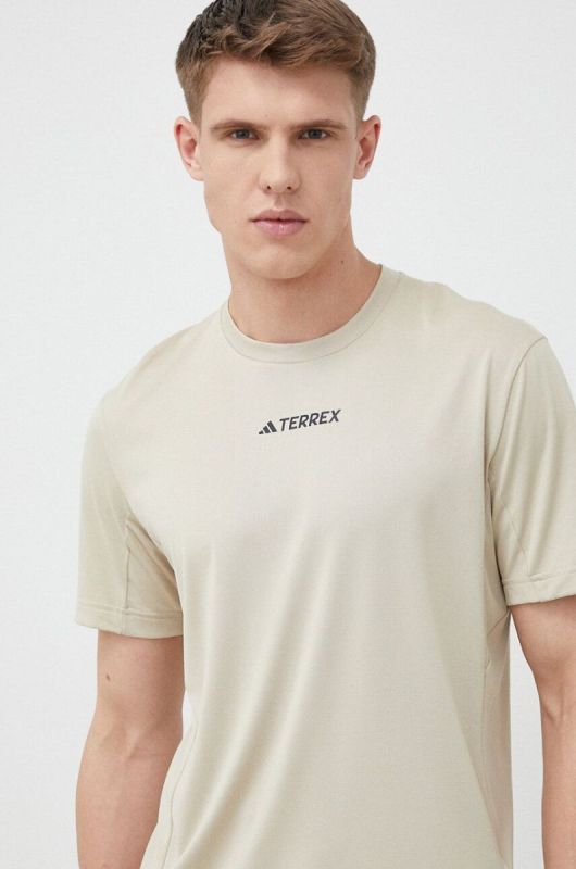 Спортивна футболка adidas TERREX Multi HM4045 колір бежевий однотонна