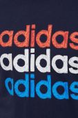 Бавовняна футболка adidas колір синій з принтом (3221280)