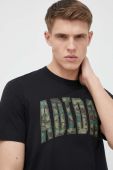 Футболка adidas чоловічий колір чорний з принтом