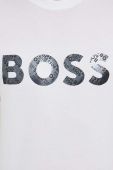 Бавовняна футболка BOSS BOSS GREEN колір білий з принтом (3262092)